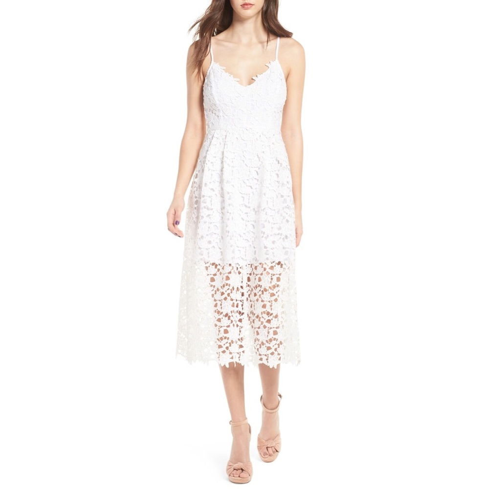ASTR Lace Midi Dress